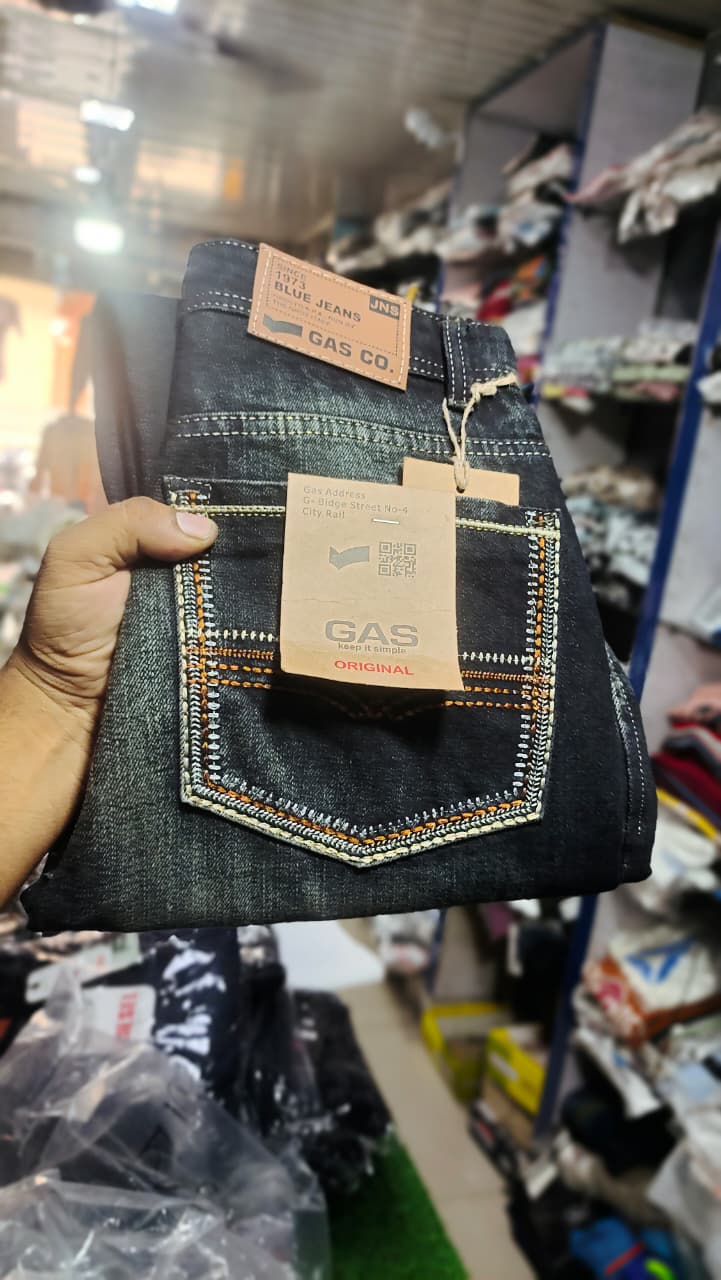 Black Washed Straight-Fit Denim Jeans