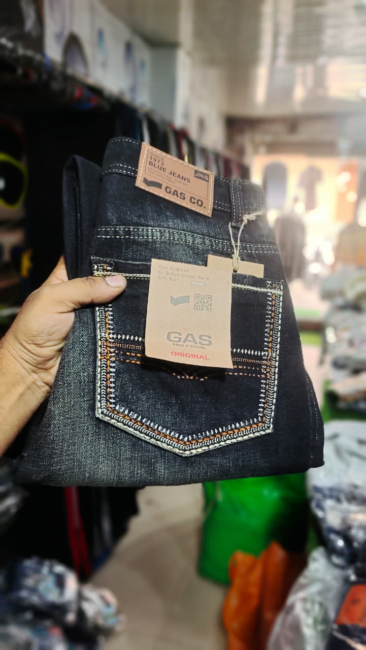 Black Washed Straight-Fit Denim Jeans